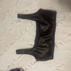 SKIMS leather bralette